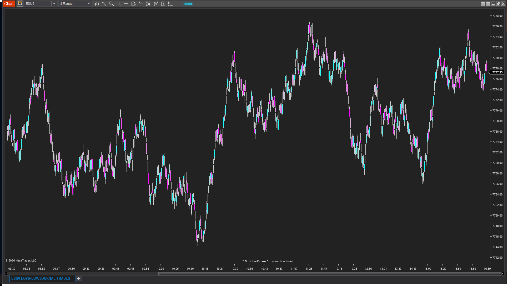 Addon LowFlow actif dans NinjaTrader