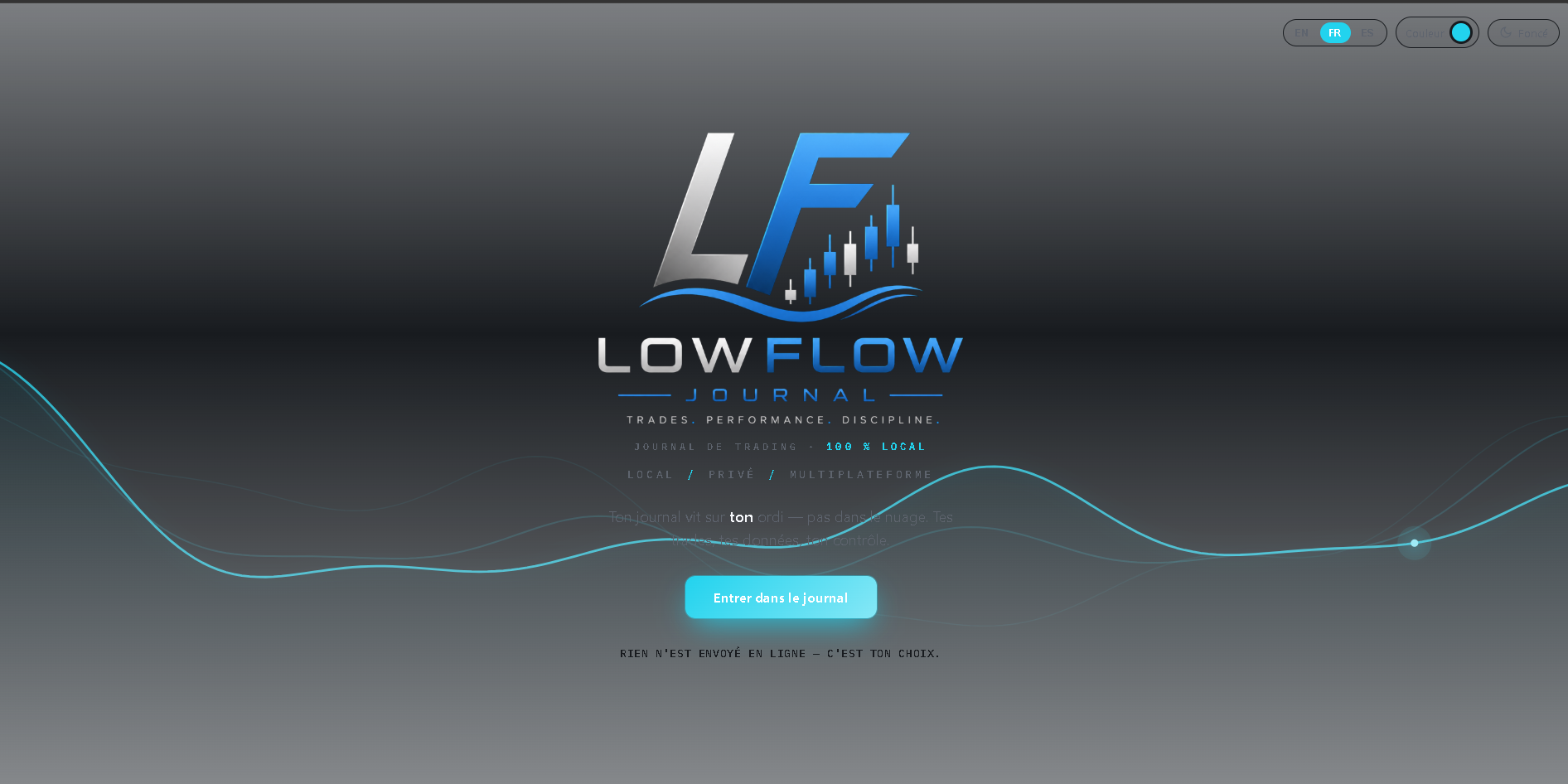 Écran d'accueil LowFlow
